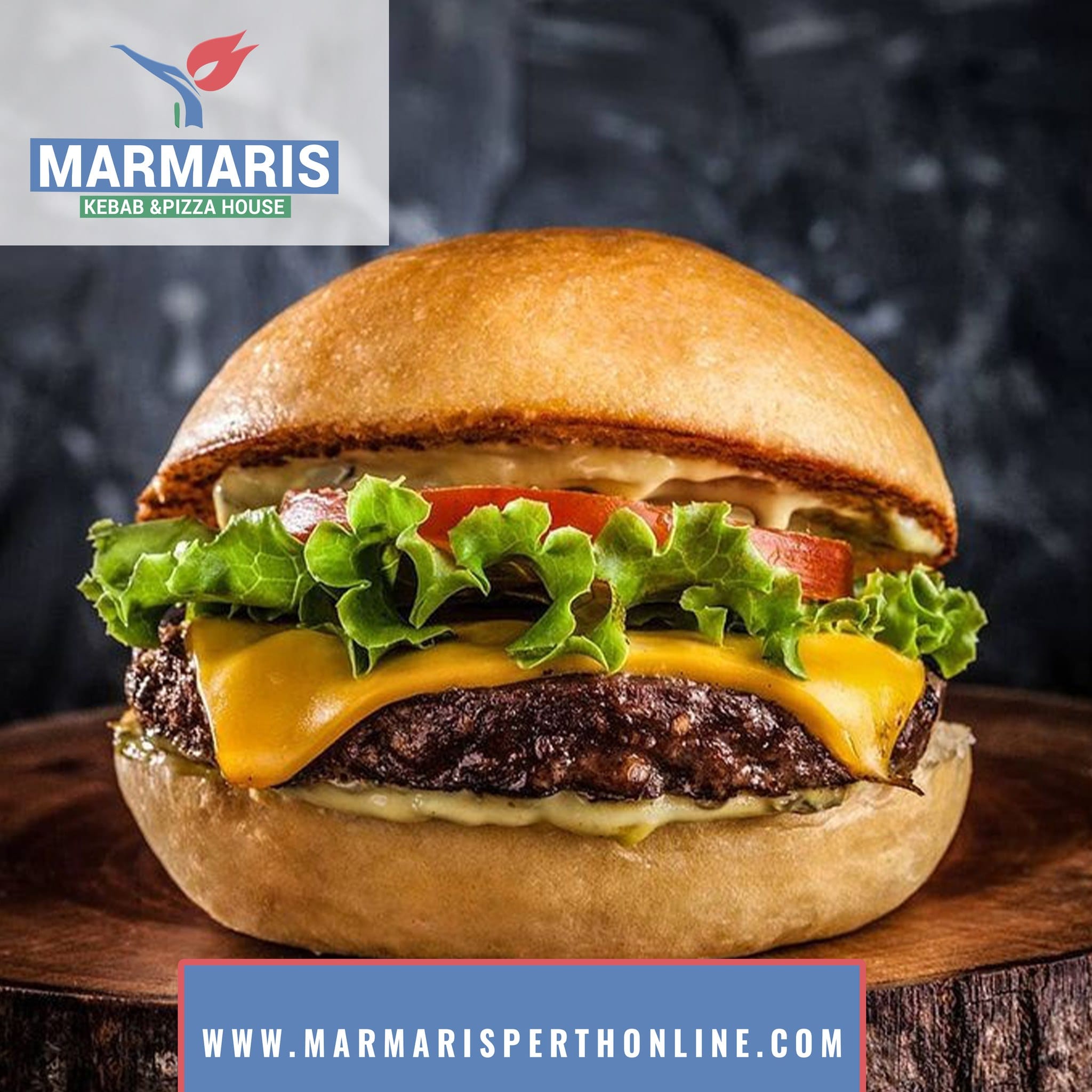 juicy burgers served at Marmaris Kebab & Pizza House Perth